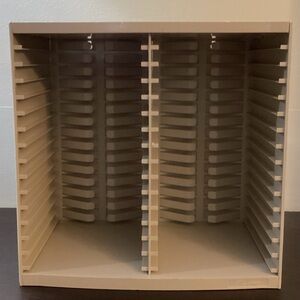 Fellows Tan Home Storage Organizer CDs DVDs 30